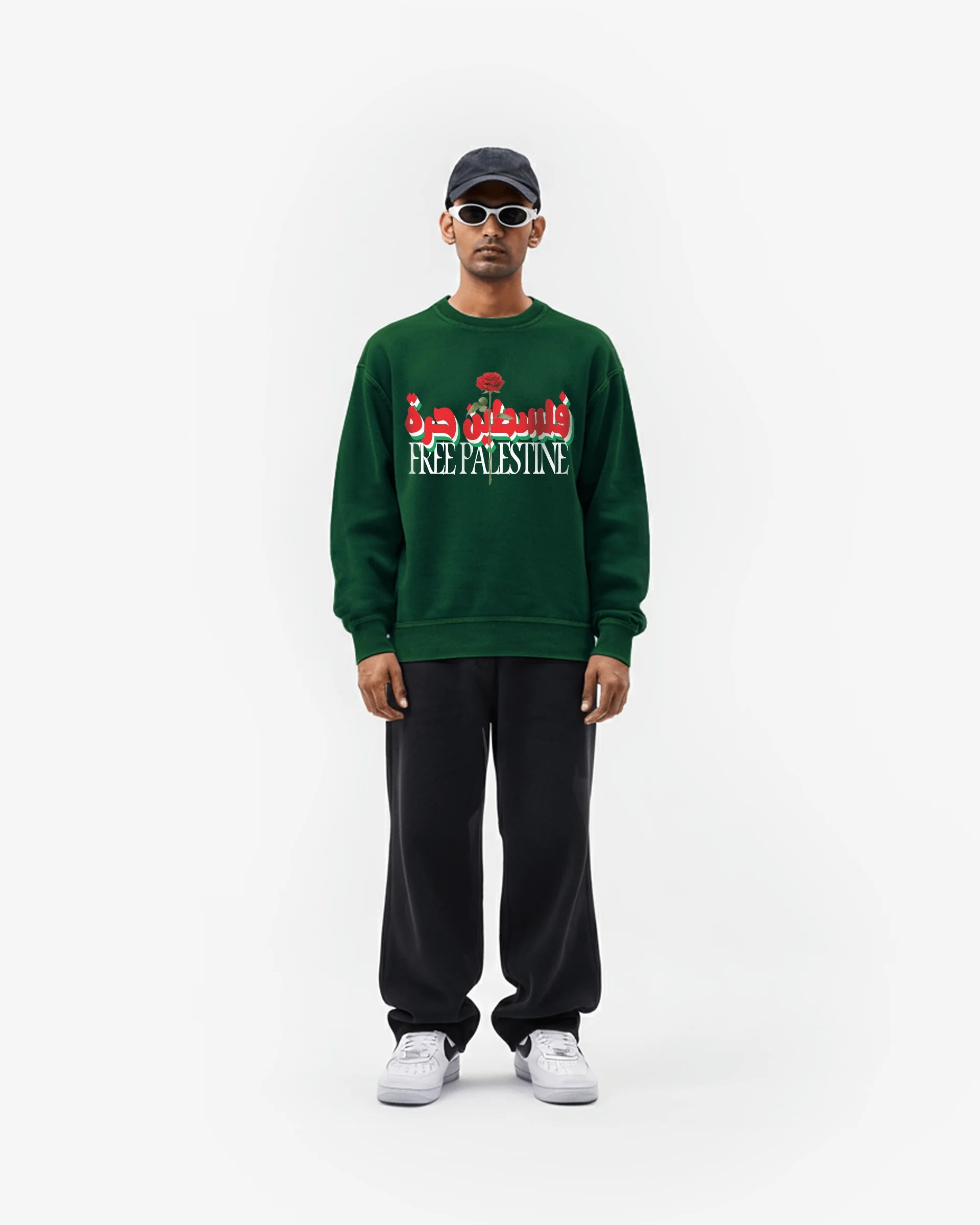 ROSE PALESTINE CREWNECK